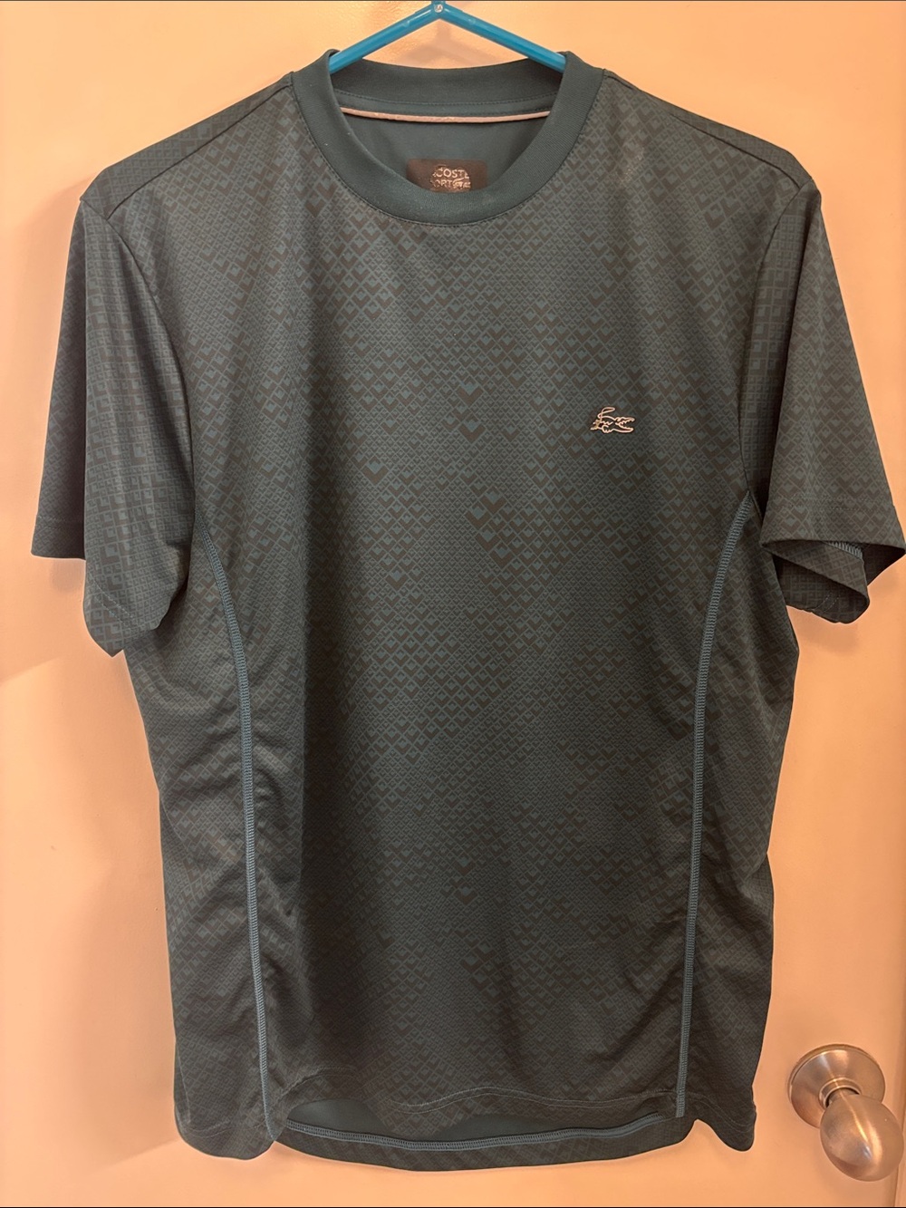 Lacoste Sport Men's Short Sleeve Crew Neck Shirt - Dark Teal